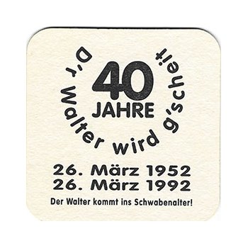 Bierdeckel (Datum - 8-3 - 290)