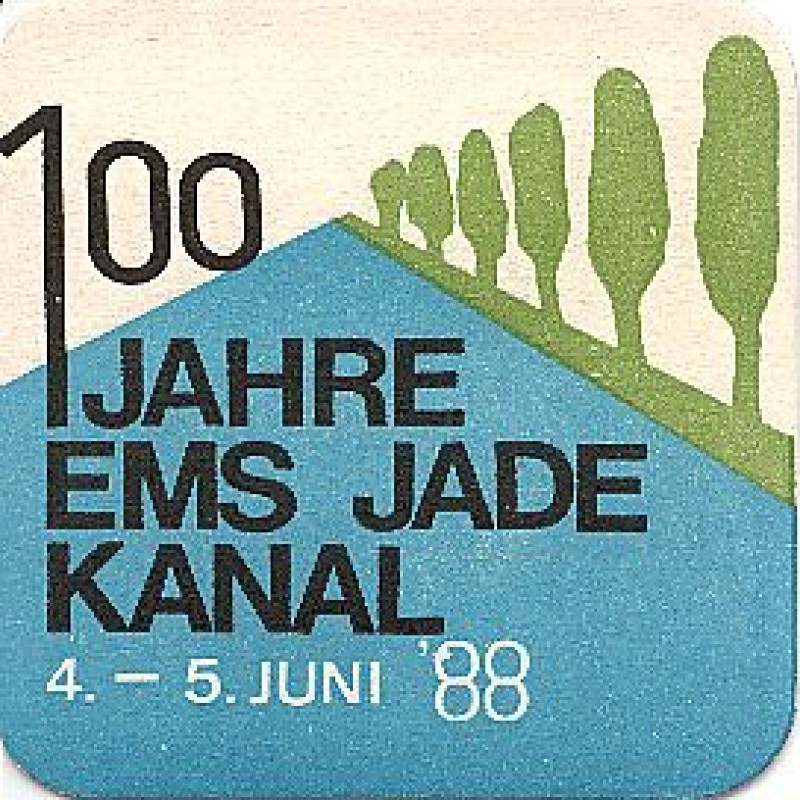 Bierdeckel (100 Jahre Ems Jade Kanal)