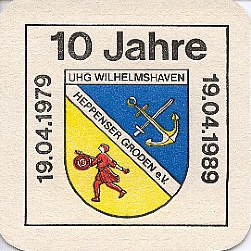 Bierdeckel (10 Jahre UHG Wilhelmshaven)