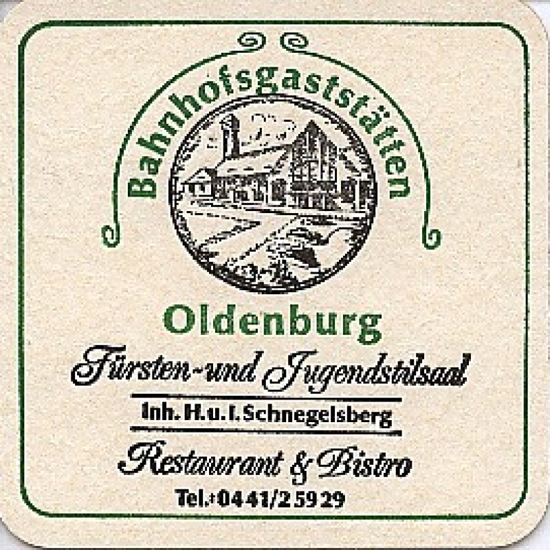 Bierdeckel (Bahnhofsgastst&auml;tten Oldenburg)