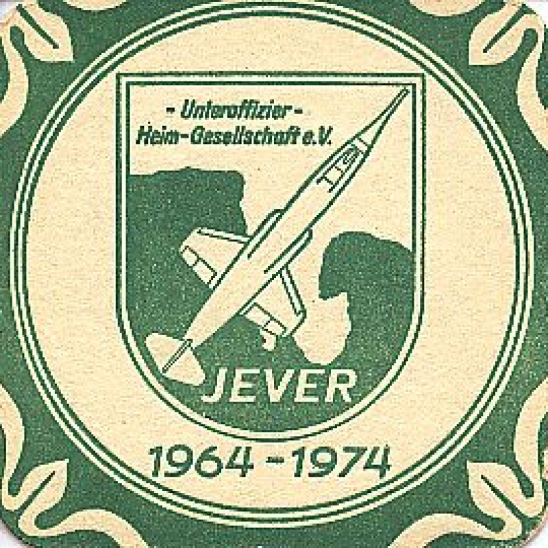 Bierdeckel (10 Jahre Unteroffizier-Heim-Gesellschaft e.V. Jever)