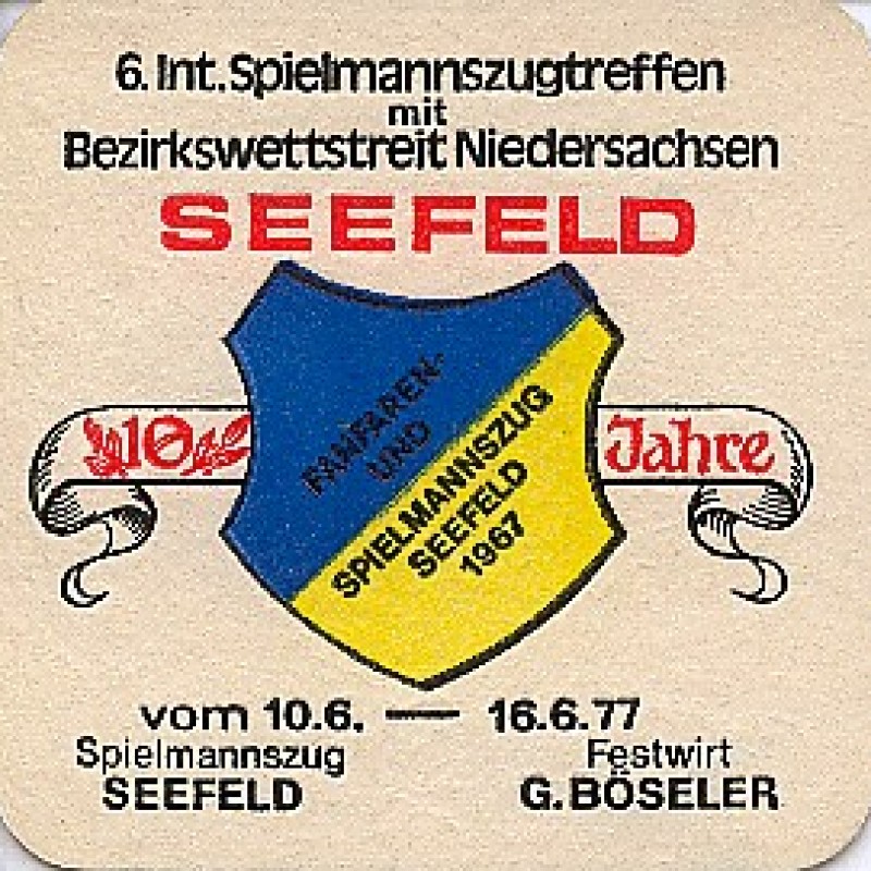 Bierdeckel (Int. Spielmannszugtreffen Seefeld)