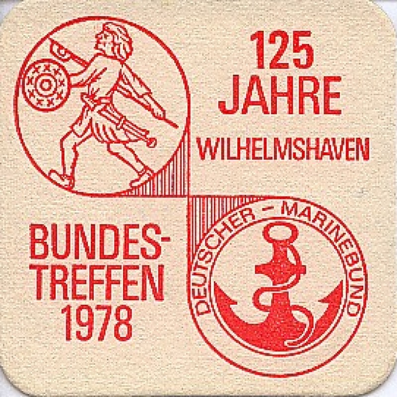 Bierdeckel (125 Jahre Wilhelmshaven)