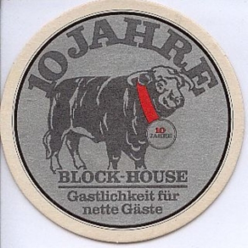 Bierdeckel (10 Jahre Block-House)