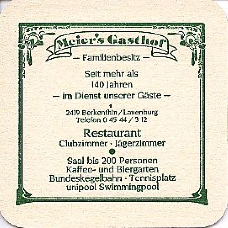 Bierdeckel (Meier's Gasthof)
