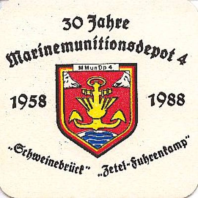 Bierdeckel (30 Jahre Marinemunitionsdepot 4)