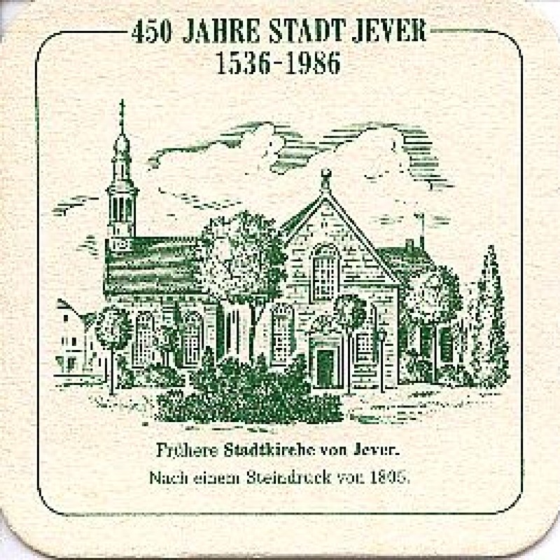 Bierdeckel (450 Jahre Stadt Jever)