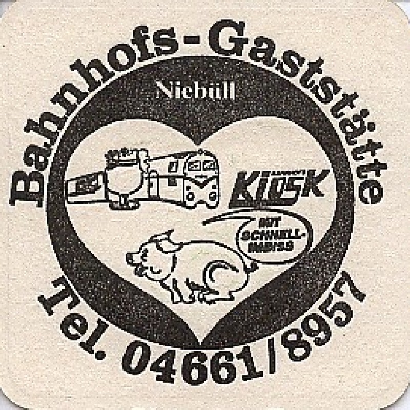 Bierdeckel (Bahnhofs-Gastst&auml;tte Nieb&uuml;ll)