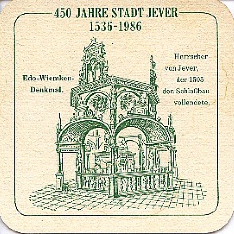 Bierdeckel (450 Jahre Stadt Jever)