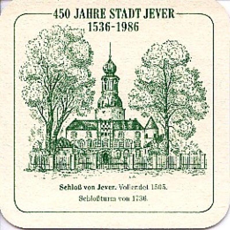 Bierdeckel (450 Jahre Stadt Jever)