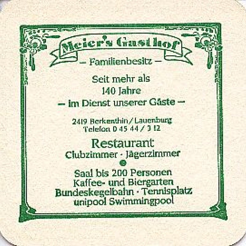 Bierdeckel (Meier's Gasthof)