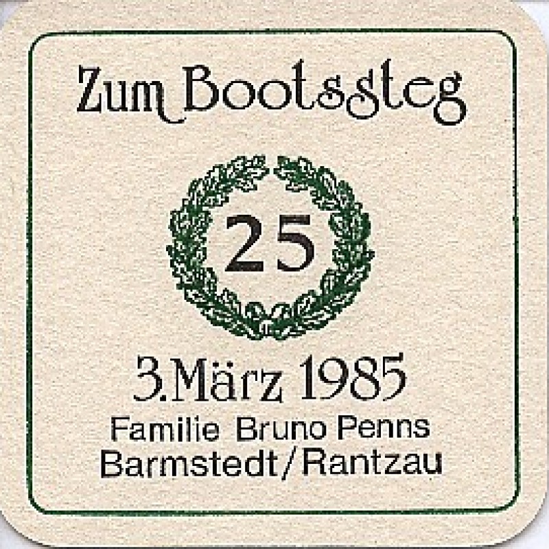 Bierdeckel (25 Jahre Zum Bootssteg)