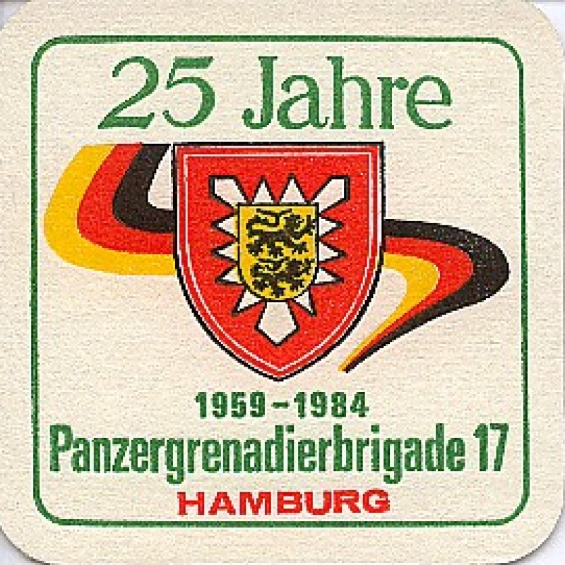 Bierdeckel (25 Jahre Panzergrenadierbrigade 17)