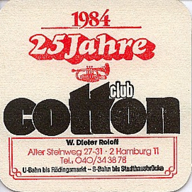 Bierdeckel (25 Jahre cotton club)