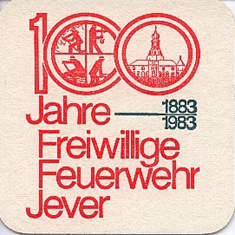 Bierdeckel (100 Jahre FF Jever)