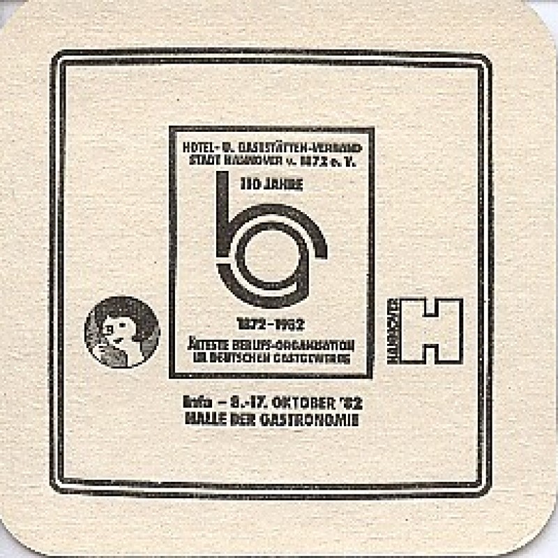 Bierdeckel (110 Jahre Hotel- und Gastst&auml;ttenverband Hannover)