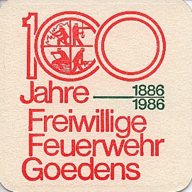 Bierdeckel (100 Jahre FF Goedens)