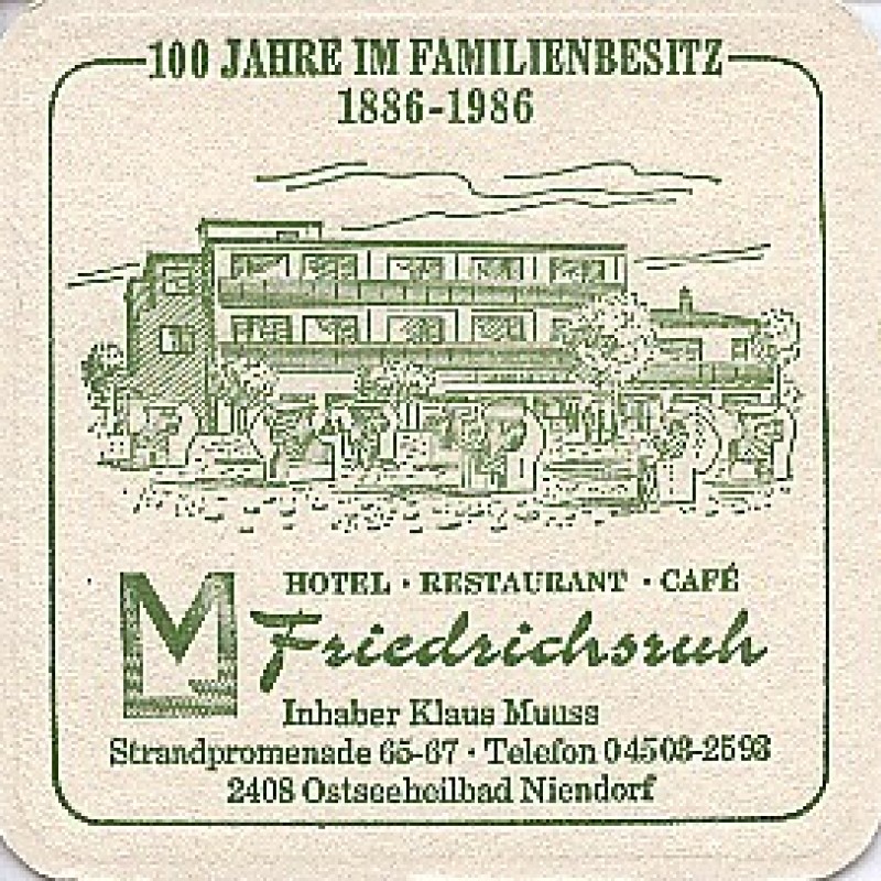 Bierdeckel (100 Jahre Friedrichsruh im Familienbesitz)