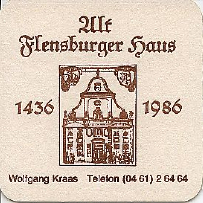 Bierdeckel (550 Jahre Alt Flensburger Haus)