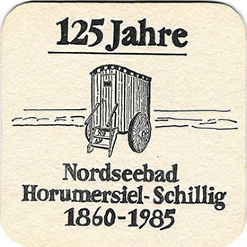 Bierdeckel (125 Jahre Nordseebad Horumersiel-Schillig)