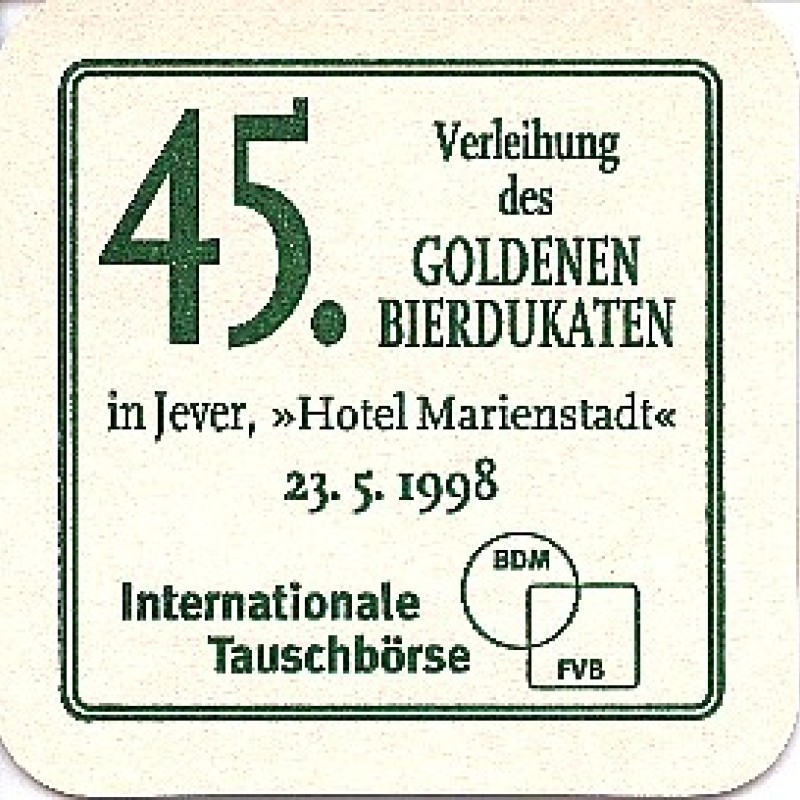 Bierdeckel (Verleihung des Goldenen Bierdukaten)