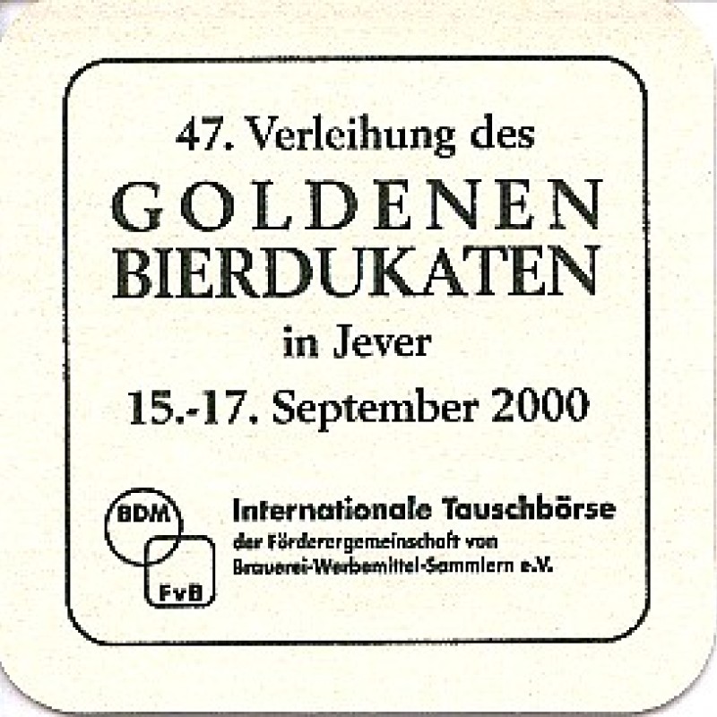 Bierdeckel (Verleihung des Goldenen Bierdukaten)