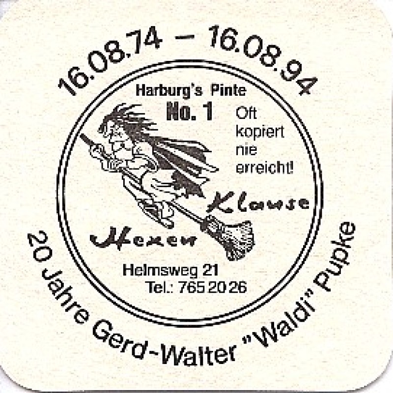Bierdeckel (20 Jahre Hexen Klause)