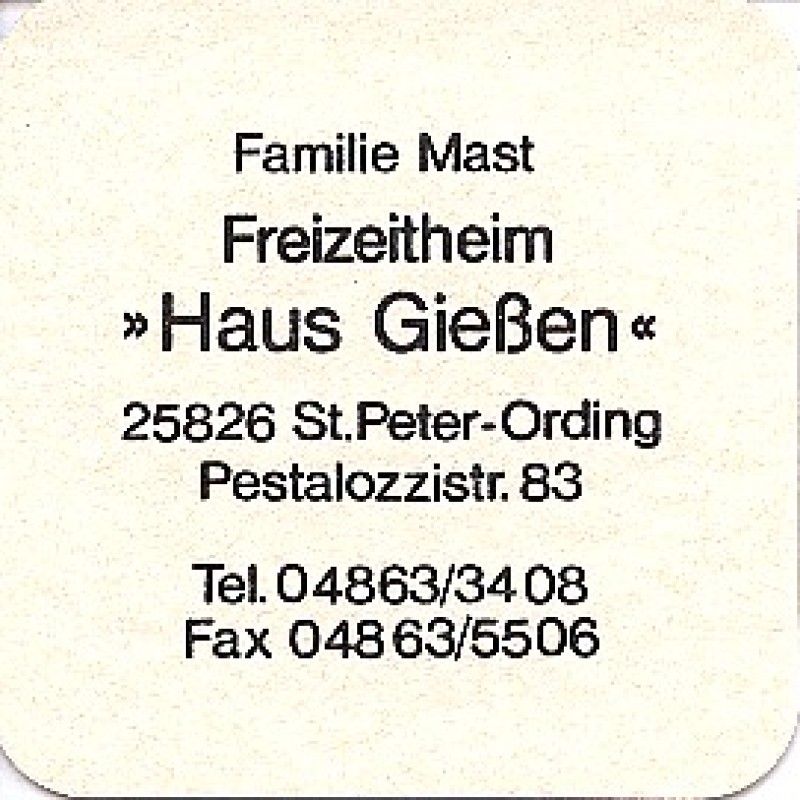 Bierdeckel (Haus Gie&szlig;en)