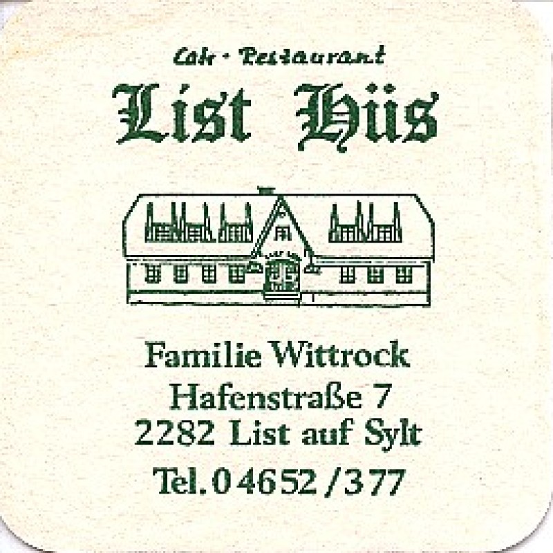 Bierdeckel (List H&uuml;s)