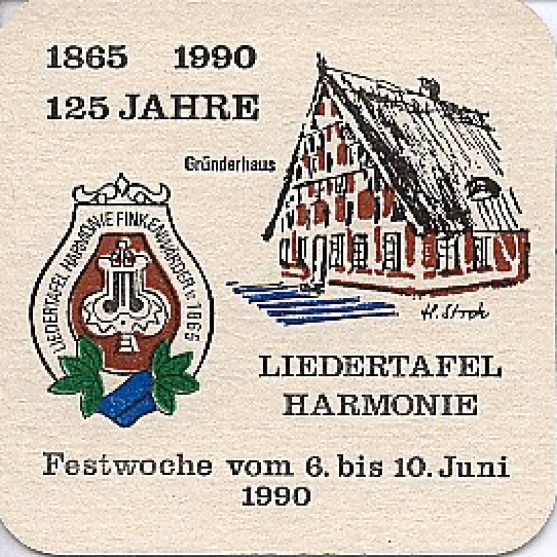Bierdeckel (125 Jahre Liedertafel Harmonie)