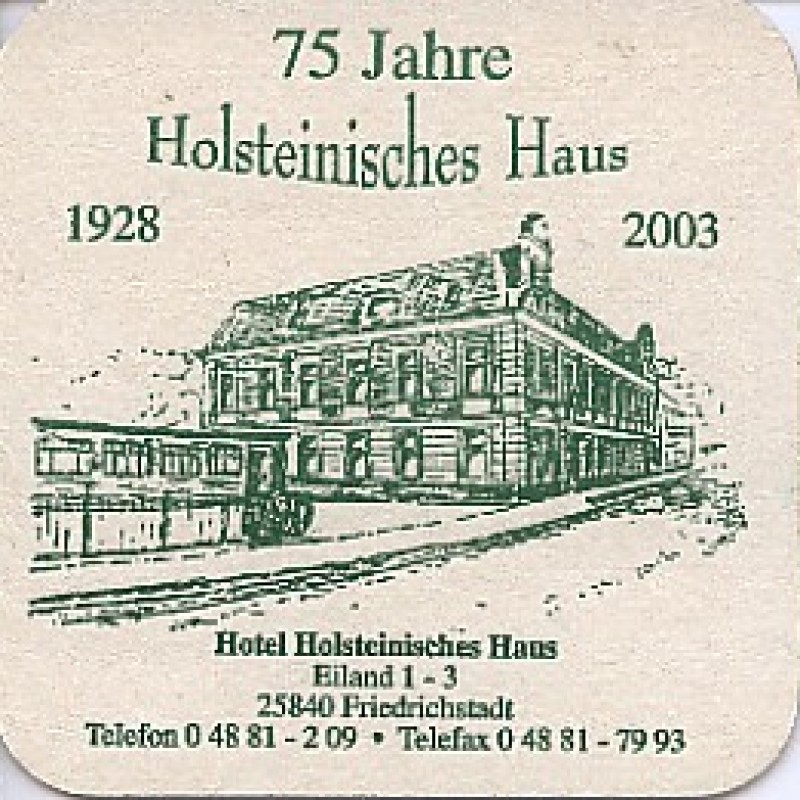 Bierdeckel (75 Jahre Holsteinisches Haus)