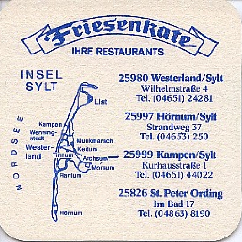 Bierdeckel (Friesenkate)