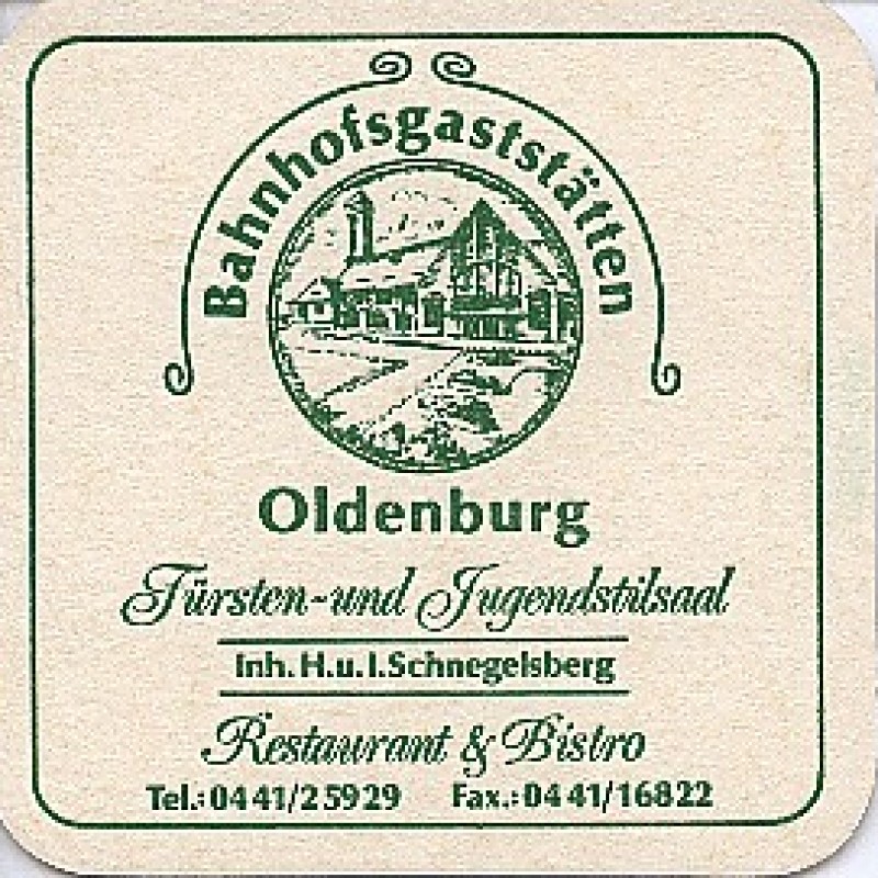 Bierdeckel (Bahnhofsgastst&auml;tten Oldenburg)