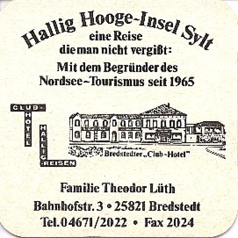 Bierdeckel (Bredstedter Club-Hotel)