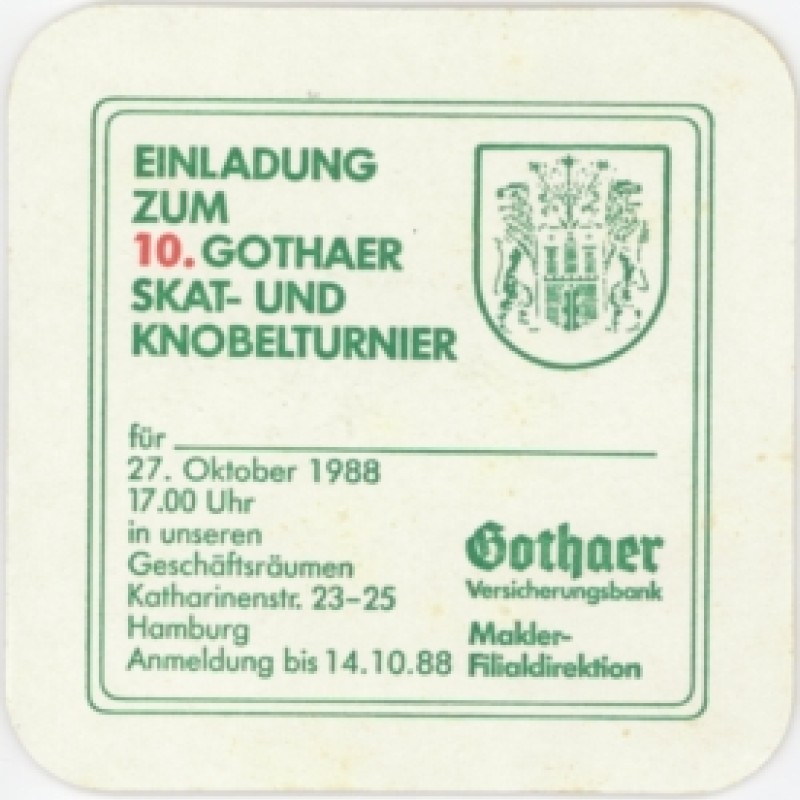 Bierdeckel (Gothaer Skat-/Knobelturnier)