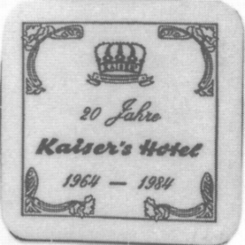 Bierdeckel (20 Jahre Kaiser's Hotel)
