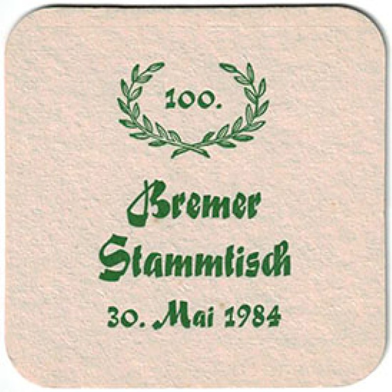 Bierdeckel (100. Bremer Stammtisch)