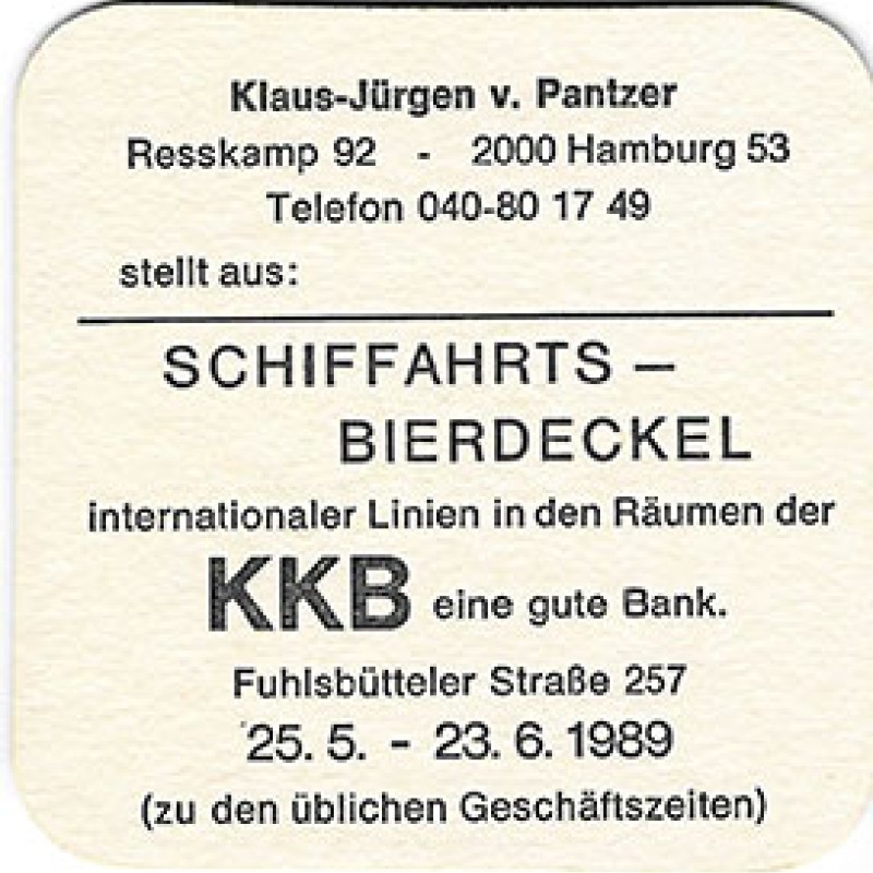 Bierdeckel (Ausstellung Schiffahrts-Bierdeckel)