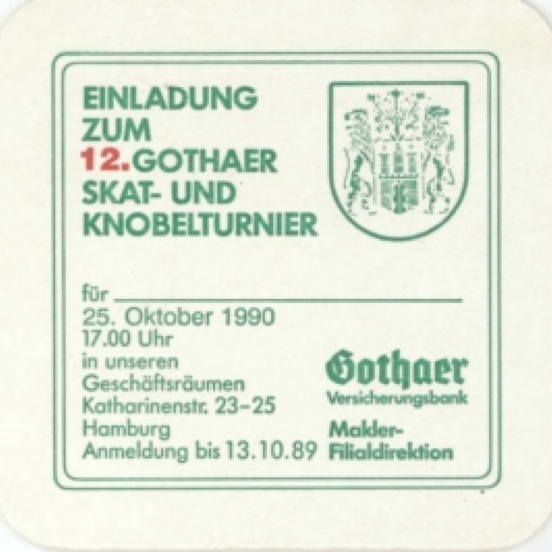 Bierdeckel (Gothaer Skat-/Knobelturnier)