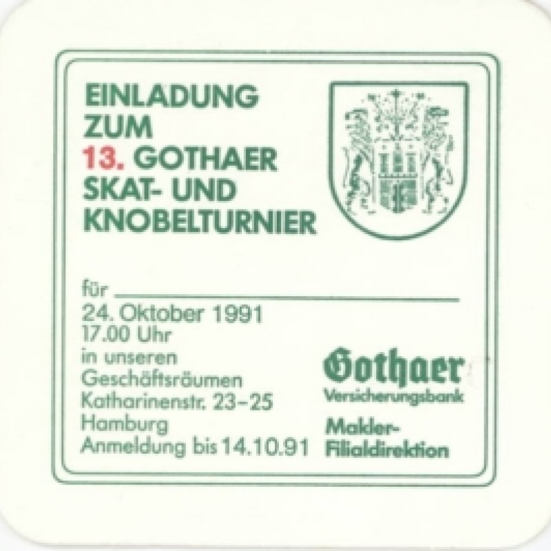 Bierdeckel (Gothaer Skat-/Knobelturnier)