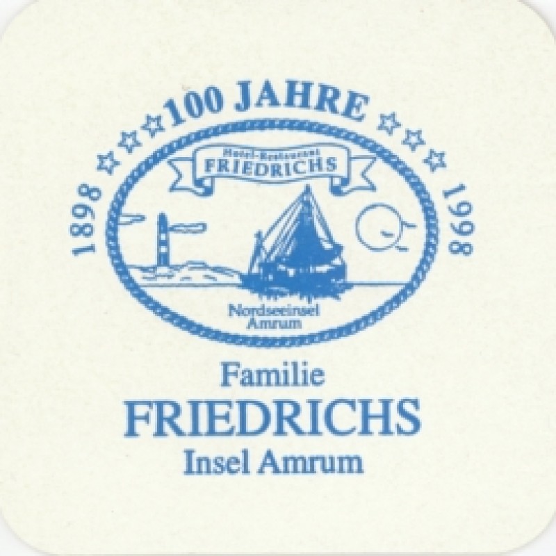 Bierdeckel (100 Jahre Familie Friedrichs)