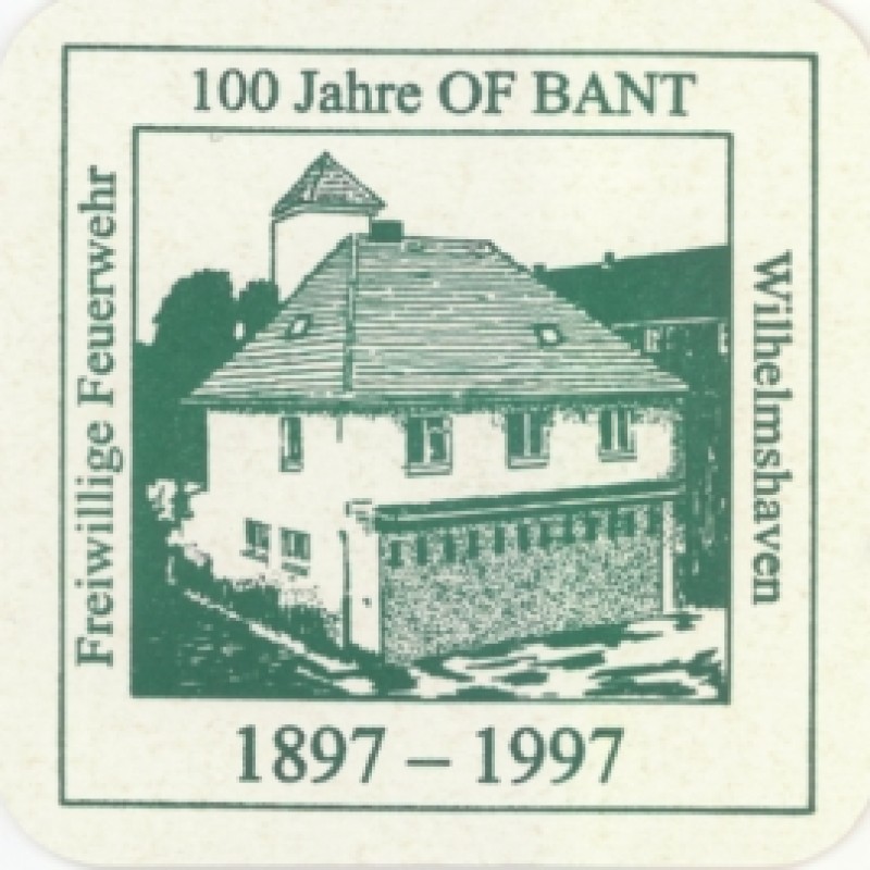Bierdeckel (100 Jahre FF Wilhelmshaven OF Bant)