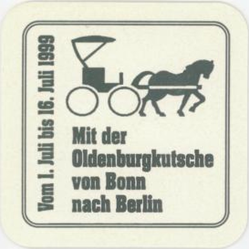 Bierdeckel (Oldenburgkutsche von Bonn nach Berlin)