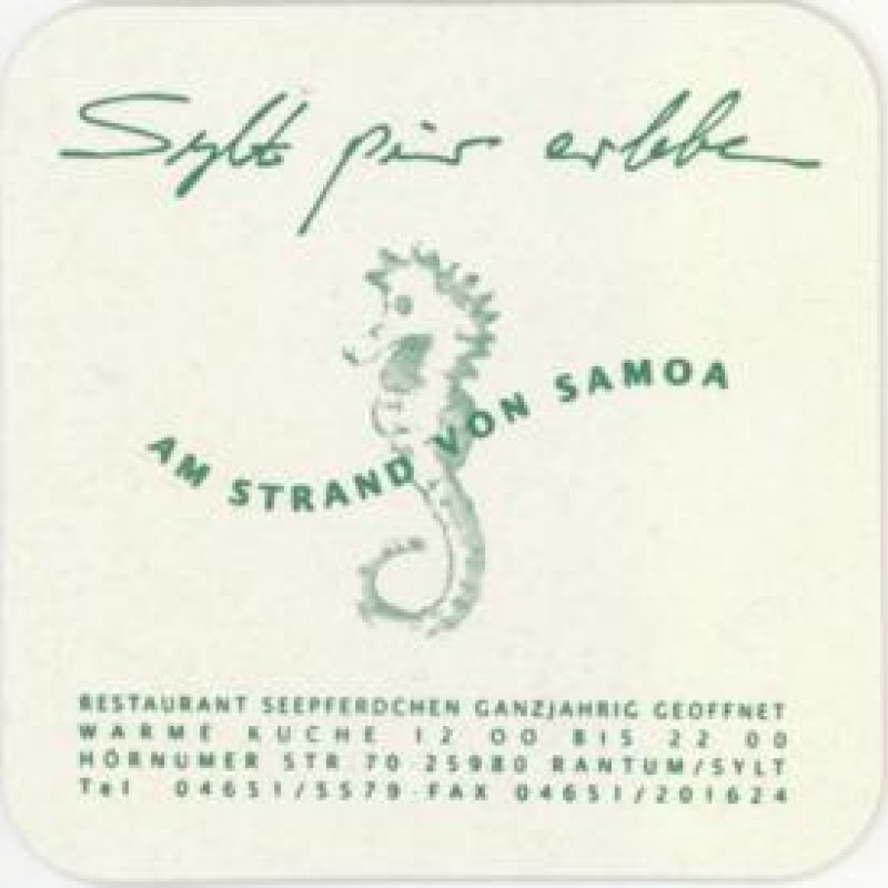 Bierdeckel (Seepferdchen)