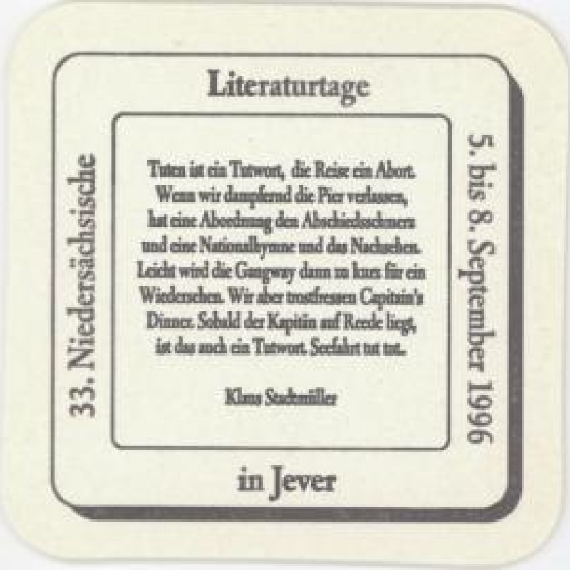 Bierdeckel (Nieders&auml;chsische Literaturtage)