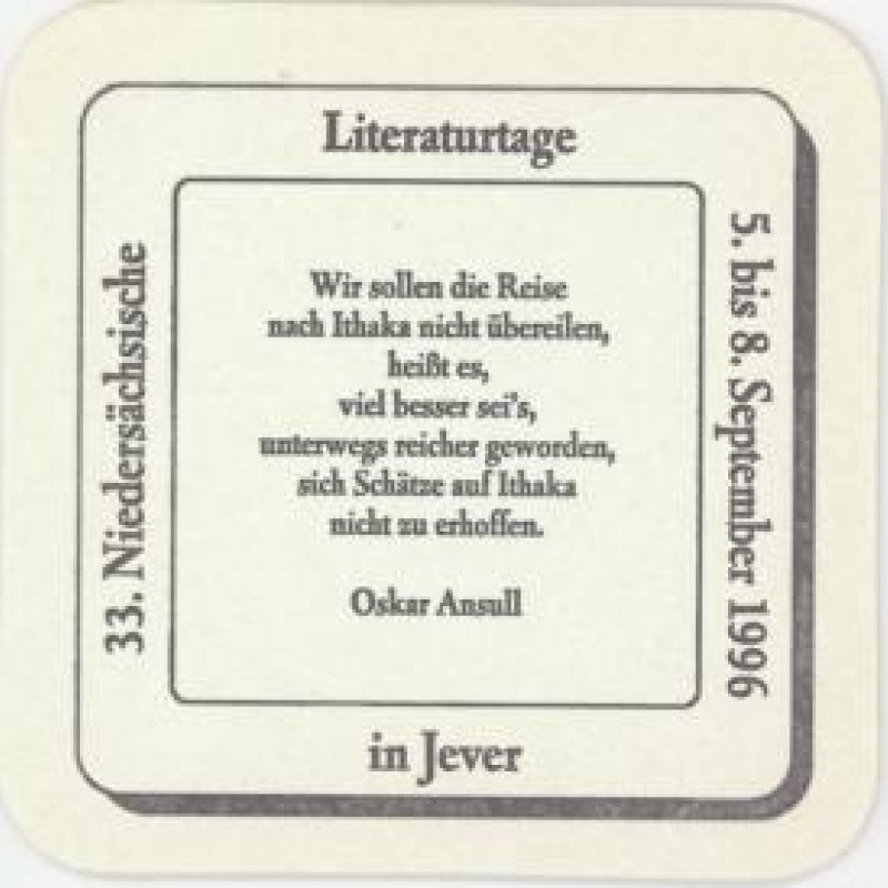 Bierdeckel (Nieders&auml;chsische Literaturtage)