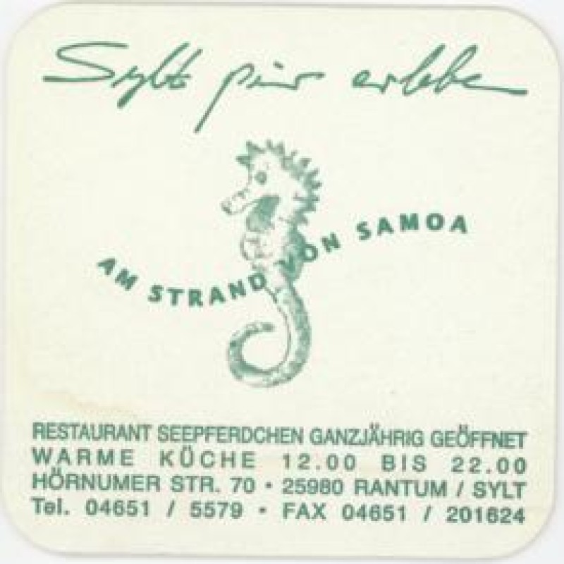 Bierdeckel (Seepferdchen)