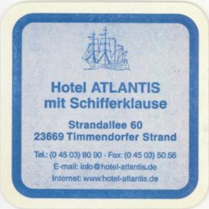 Bierdeckel (Hotel Atlantis)
