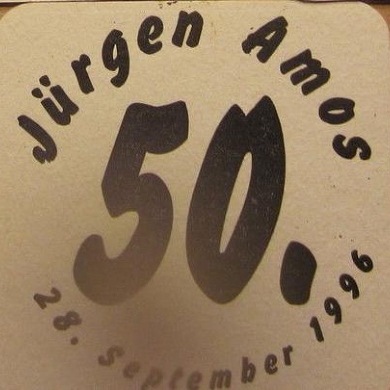 Bierdeckel (50. Geburtstag J&uuml;rgen Amos)
