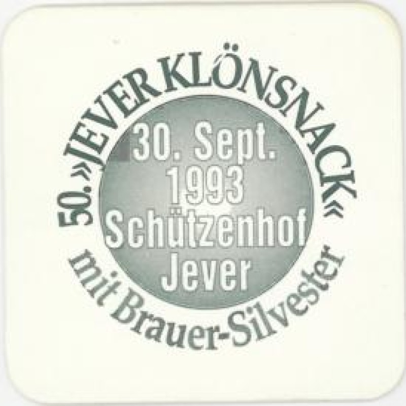 Bierdeckel (50. Jever-Kl&ouml;nsnack)
